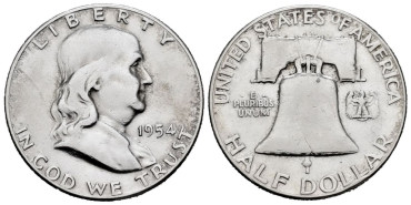 ESTADOS UNIDOS - K-199 - 1/2 DÓLAR 1954 - MBC