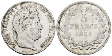 FRANCIA - K-0749 - 5 FRANCOS 1834 W - MBC