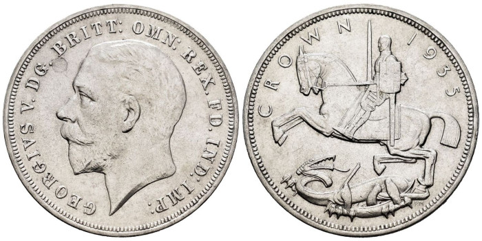 GRAN BRETAÑA - K-0842.- 1 CROWN 1935 - SC