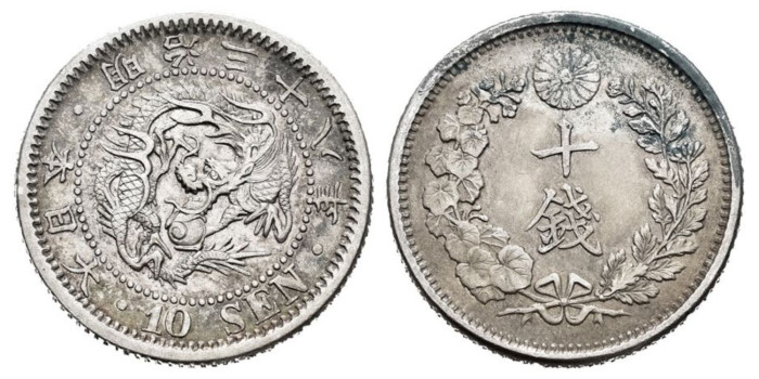 JAPON - K-023.- 10 SEN 1873/906 - MBC