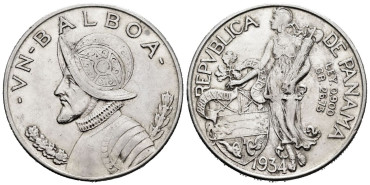 PANAMA - K-013-1.- 1 BALBOA 1934 - MBC+