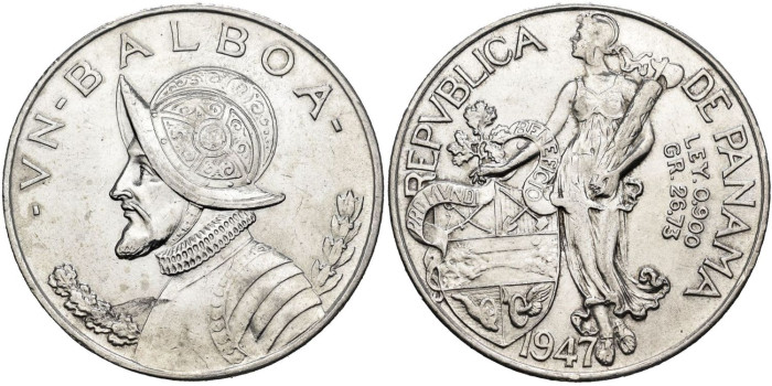 PANAMA - K-013-2.- 1 BALBOA 1947 - SC