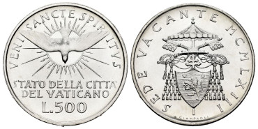 VATICANO - K-075.- 500 LIRAS 1963 SEDE VACANTE - SC