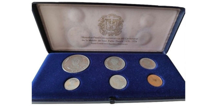 REPUBLICA DOMINICANA - K-040/45 - 6 Valores 1976. PROOF