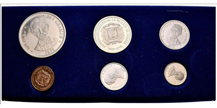 REPUBLICA DOMINICANA - K-040/45 - 6 Valores 1976. PROOF