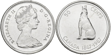 CANADA - K-0069 - 1/2 DÓLAR 1967 - SC