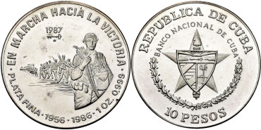 CUBA - K-164 - 10 PESOS 1987