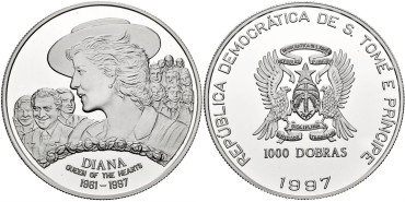 Stº TOME Y PRINCIPE - K-085a -1000 DOBRAS 1997 - PROOF