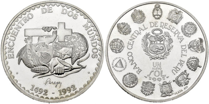 PERU - K-302 - 1 Nuevo SOL 1991 - PROOF
