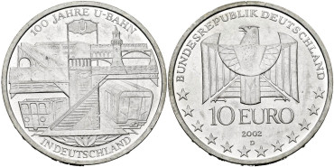ALEMANIA FEDERAL - K-216.- 10 EURO 2002 D - SC