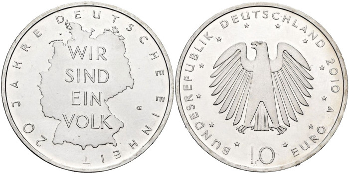 ALEMANIA FEDERAL - K-290.- 10 EURO 2010 A   - SC