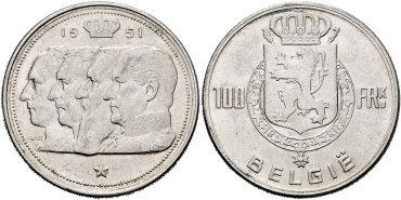BELGICA - K-139.1 - 100 FRANCOS 1951 - SC