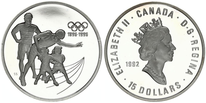 CANADA - K-0215- 15 DOLLARS.  NUEVAS GENERACIONES  PROOF - PLATA