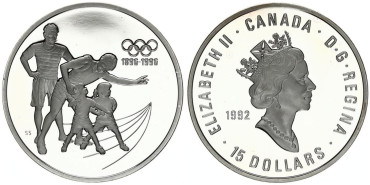CANADA - K-0215- 15 DOLLARS.  NUEVAS GENERACIONES  PROOF - PLATA