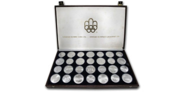 CANADA - K-PS08. SET OFICIAL 28 PIEZAS OLIMPIADA - PROOF. 1kg PLATA