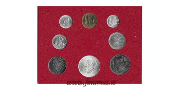 VATICANO - K-116/23.- SET OFICIAL VATICANO 8 VALORES LIRAS 1975