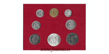 VATICANO - K-116/23.- SET OFICIAL VATICANO 8 VALORES LIRAS 1977