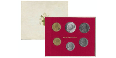 VATICANO - K-143/48.- SET OFICIAL VATICANO 6 VALORES LIRAS 1980