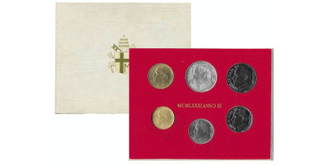 VATICANO - K-155/60.- SET OFICIAL VATICANO 6 VALORES LIRAS 1981
