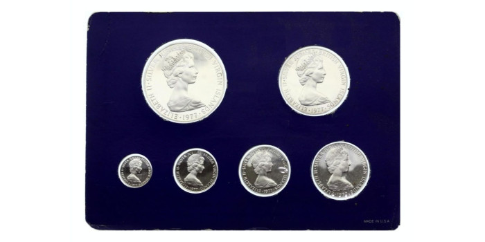 ISLAS VIRGENES BRITANICAS k-PS006 - SET OFICIAL 6 VALORES PROOF - PLATA