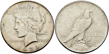 ESTADOS UNIDOS - K-150 - 1 DOLAR 1935 S . MBC  - PLATA