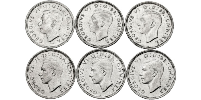 GRAN BRETAÑA - K-0852 - 6 x 6 PENNCE 19439/44. PLATA