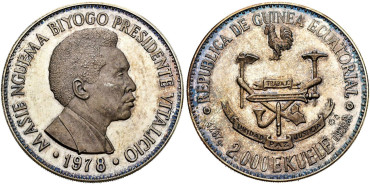 GUINEA ECUATORIAL - K-036.- 2000 EUKELE 1978. PROOF - PLATA