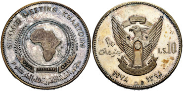 SUDAN - K-076.- 10 POUNDS 1978. PROOF - PLATA