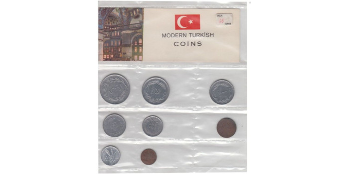 TURKIA - 1, 2 1/2, 5, 100 LIRA 5, 10, 25, 50 KURUS. AÑO 1959 - 1979