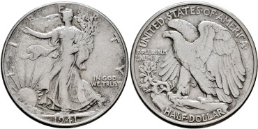 ESTADOS UNIDOS - K142 - 1/2 DÓLAR 1941 MBC