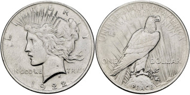 ESTADOS UNIDOS - K150 - 1 DÓLAR 1922 EBC+
