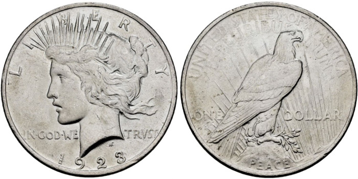 ESTADOS UNIDOS - K150 - 1 DÓLAR 1923 SC