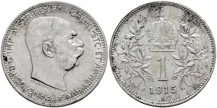 AUSTRIA - K-2820 - 1 KRONE 1915 - EBC
