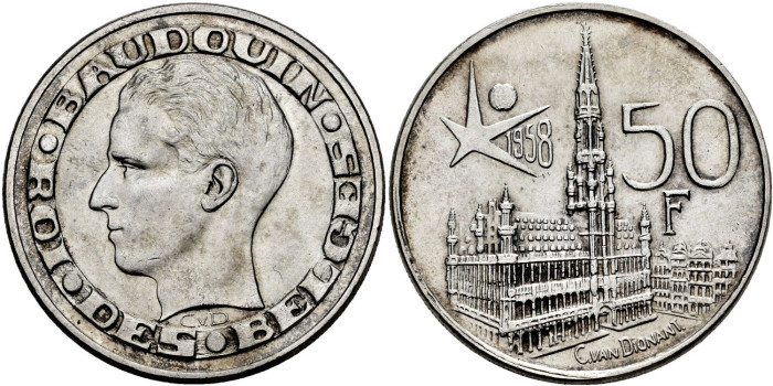 BELGICA - K-150 - 50 FRANCOS 1958 - EBC