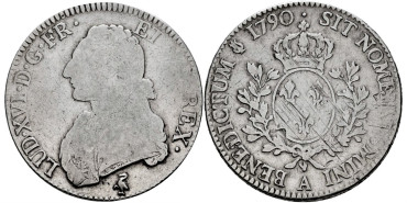 FRANCIA - K-0564.2 - 1 ECU 1790 PARIS. BC - PLATA