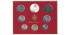VATICANO - K-116/23.- SET OFICIAL VATICANO 8 VALORES LIRAS 1972