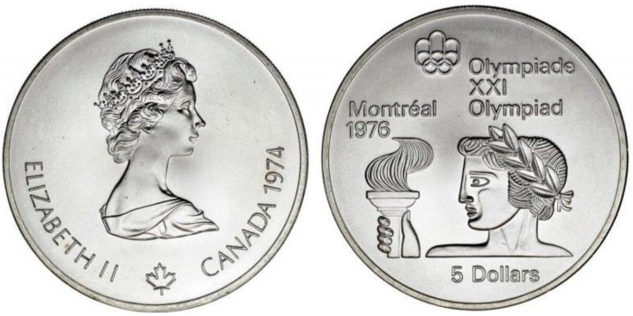 CANADA - K-0090- 5 DOLAR 1974.  SC.
