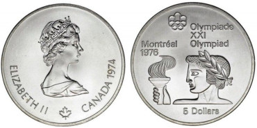 CANADA - K-0090- 5 DOLAR 1974.  SC.