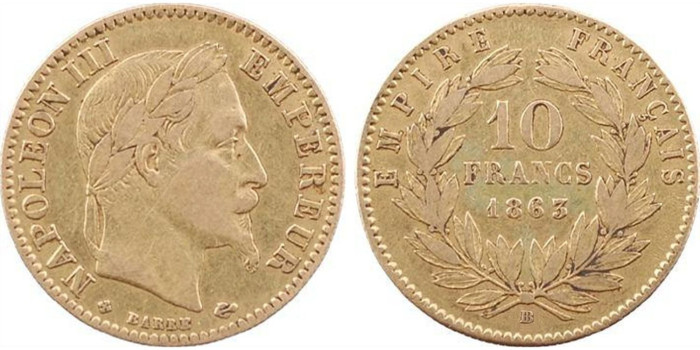 FRANCIA K-0800.2 - 10 FRANCOS FRANCESES DE ORO - NAPOLEON