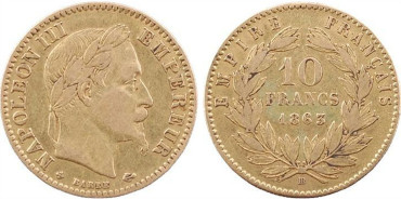 FRANCIA K-0800.2 - 10 FRANCOS FRANCESES DE ORO - NAPOLEON