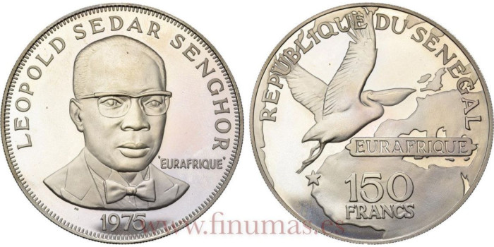 SENEGAL - K06 - 150 Francos 1975 - SC - 79.97 gm: