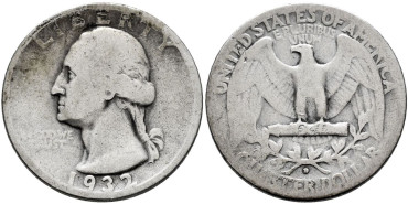 ESTADOS UNIDOS K164 - 25 Centavos 1932 - BC-