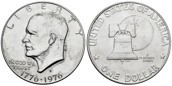 ESTADOS UNIDOS - K-206a - 1 Dolar 1976 S - SC