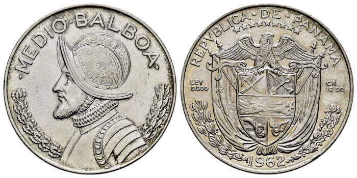 PANAMA - K-012.2 - 1/2 Balboa 1962 - SC