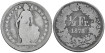 SWITZERLAND - K-023 - 1/2 Franc 1878 - MC