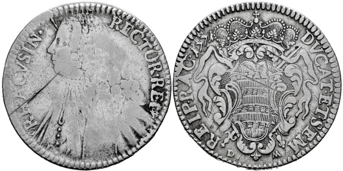 CROACIA - RAGUSA K-018  1 THALER 1771 D.M