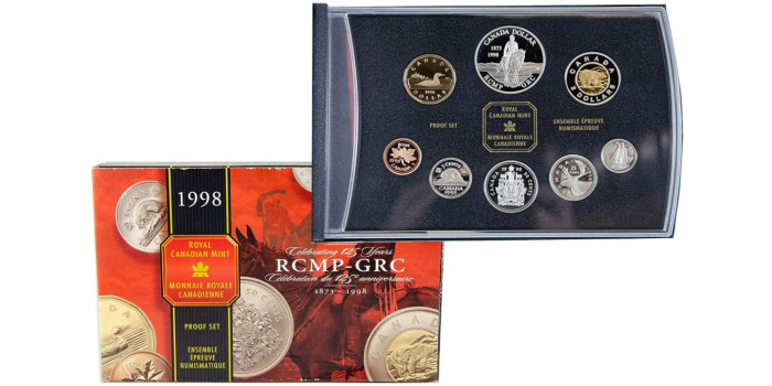 CANADA - K-PS08 Set Oficial 8 valores 1998 - PLATA. PROOF