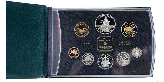 CANADA - K-PS08 Set Oficial 8 valores 1998 - PLATA. PROOF