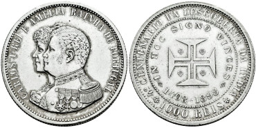 PORTUGAL - K-539 .- 1000 Reis 1898 EBC
