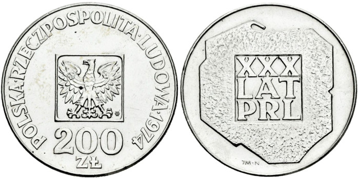 POLONIA - K-072.- 200 Zlotych 1974 - SC-